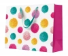 Torebka prezentowa Colorful Pompoms, pozioma duża - zdjęcie