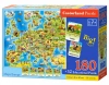 Puzzle 180 elementów. Mapa Europy z quizem - zdjęcie