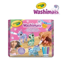 Crayola Figurki do malowania i mycia - zestaw zwierzątka 3 szt., flamastry zmywalne 3 szt., szczoteczka Washimals Pastel Pets 3+, zdjęcie 2