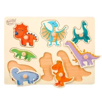 Układanka drewniana z uchwytami - dinozaury, zdjęcie 2