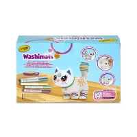 Crayola Figurka do malowania i mycia duża - zestaw zwierzątko 1 szt., flamastry zmywalne 5 szt., szczoteczka Washimals Jumbo Pets Kotka Jenny 3+, zdjęcie 8
