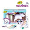 Crayola Figurka do malowania i mycia duża - zestaw zwierzątko 1 szt., flamastry zmywalne 5 szt., szczoteczka Washimals Jumbo Pets Kotka Jenny 3+ - zdjęcie