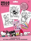 ZESTAW KREATYWNY Z KREDKAMI KOLOROWANKA + NAKLEJKI - Hello Kitty HK50190 - zdjęcie