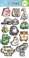 Tatuaże zmywalne Bubble Animals HAPPY COLOR - zdjęcie