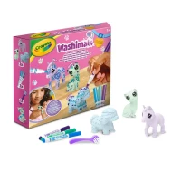 Crayola Figurki do malowania i mycia - zestaw zwierzątka 3 szt., flamastry zmywalne 3 szt., szczoteczka Washimals Pastel Pets 3+, zdjęcie 5