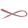 Smycz dla psa, wzór folk, regulowana, taśma, 10MM/220CM czerwona - zdjęcie