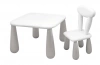 Stolik dla dzieci + krzesełko Luna Classic szary - zdjęcie