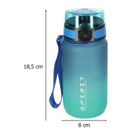 Butelka na wodę z miarką 600 ml, niebiesko-zielona, zdjęcie 5