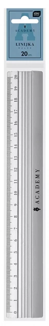 Linijka Alum 20cm Academy Int Pbh - zdjęcie