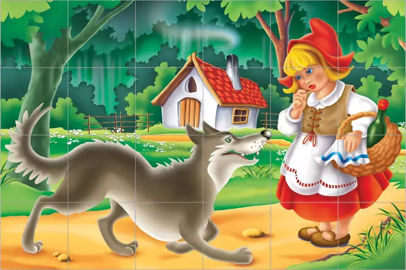 Klocki obrazkowe 24 elementy, mix wzorów