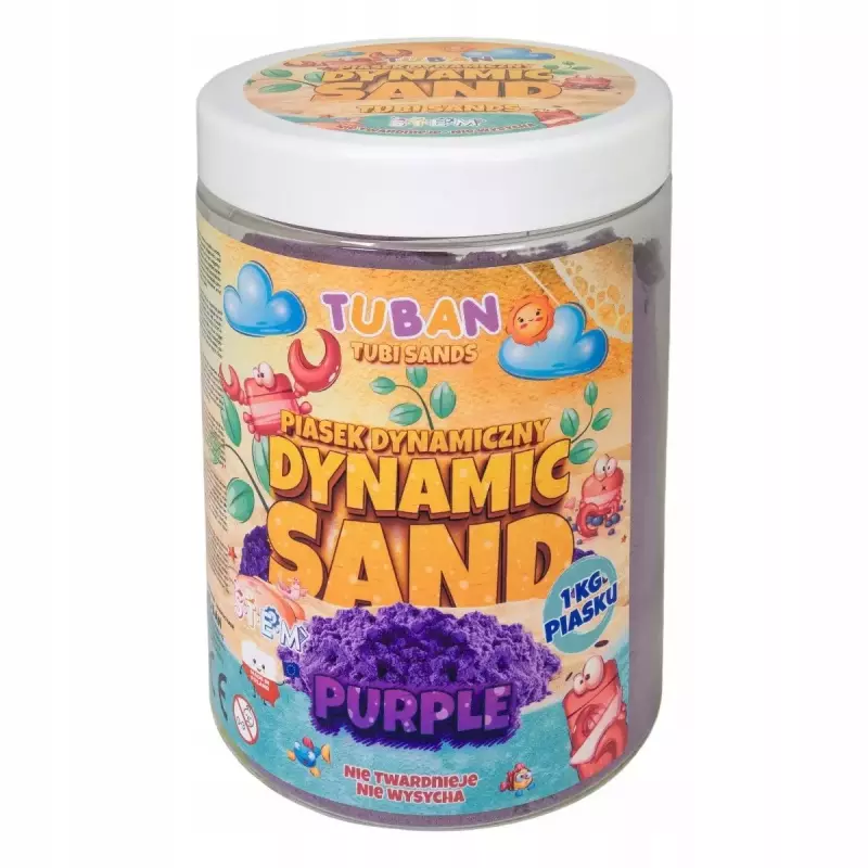 Piasek dynamiczny 1 kg, fioletowy
