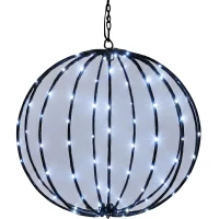 Lampa Solarna Wisząca Kula 30CM 120 LED Zimny Biały, zdjęcie 2