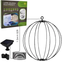Lampa Solarna Wisząca Kula 30CM 120 LED Zimny Biały, zdjęcie 3