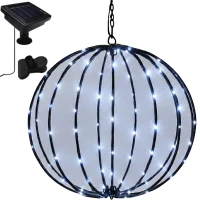 Lampa Solarna Wisząca Kula 30CM 120 LED Zimny Biały, zdjęcie 8