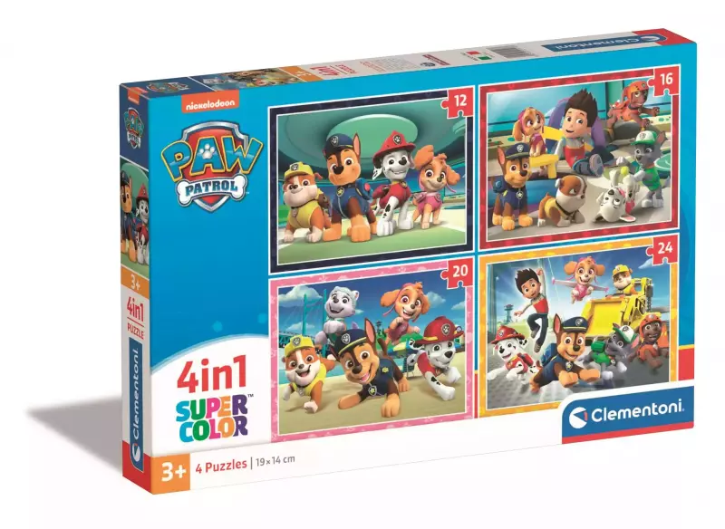 Puzzle 4w1 Super Kolor Paw Patrol - Clementoni