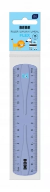 Linijka elastyczna flex 15 cm BEBE KIDS Interdruk fioletowa z koalą - zdjęcie