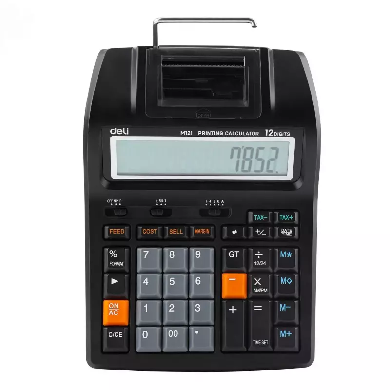 Kalkulator z drukarką DELI czarny