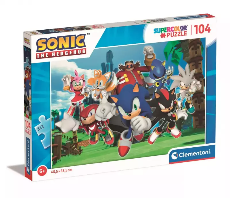 Puzzle 104 elementy. Sonic the Hedgehog - Clementoni