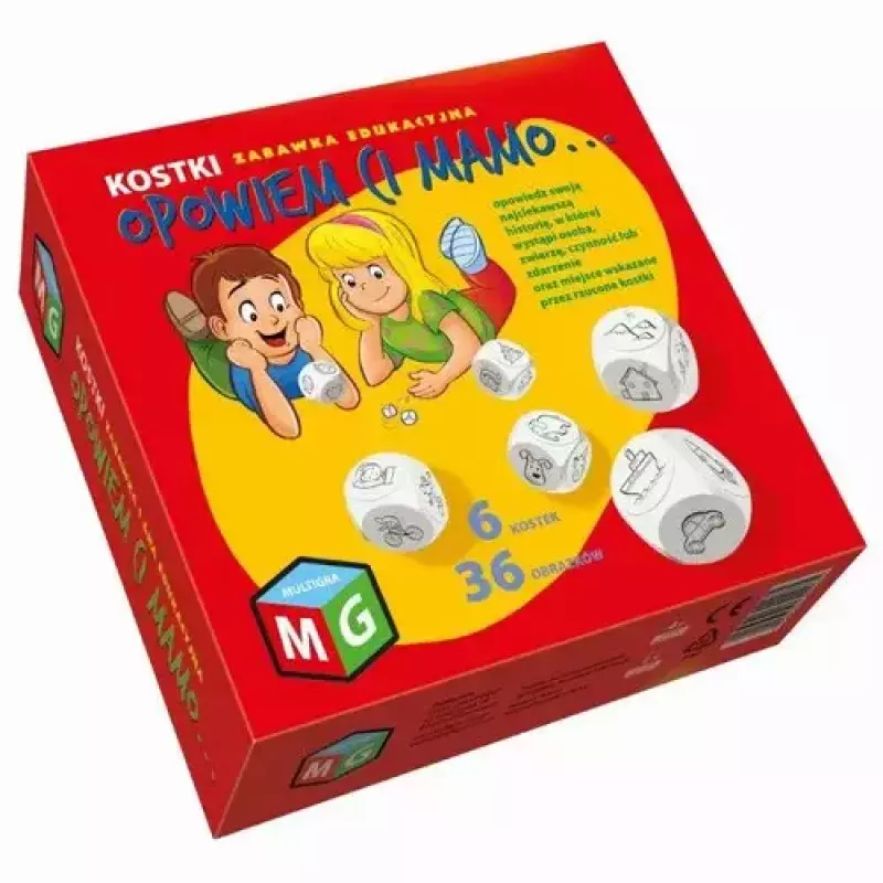 Kostki. Zabawa edukacyjna. Opowiem ci, mamo