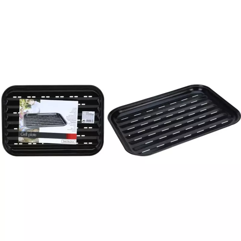 Blaszka Tacka do Grilowania 34x24CM Non Stick Czarna