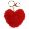 Brelok puchate serce - zdjęcie