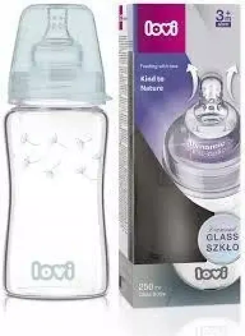 Lovi Butelka Szklana Diamond Glass 250ML Botanic 74/205 Lovi Butelka Szklana Diamond Glass 250ML Botanic 74/205