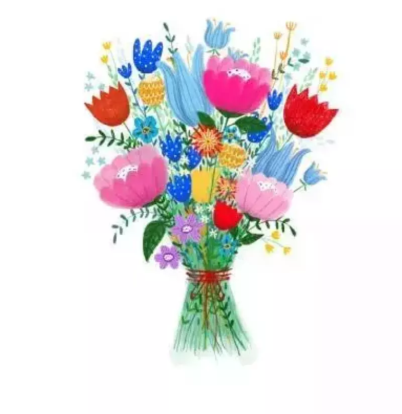 Karnet B6. Bukiet kwiatów