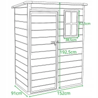 Domek Ogrodowy Narzędziowy PVC 152x91x192,5CM, zdjęcie 5
