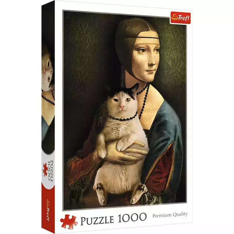 Puzzle 1000 elementów. Dama z kotem Puzzle 1000 elementów. Dama z kotem
