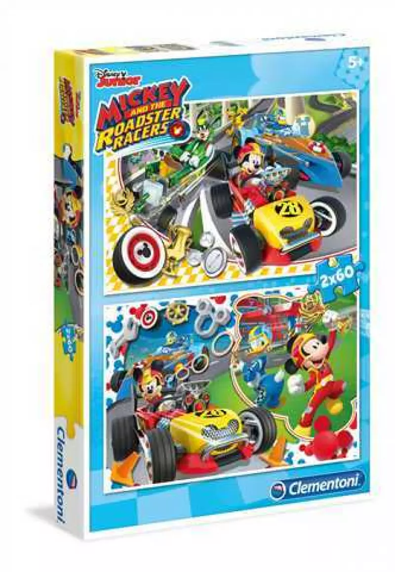 Puzzle 2x60 Mickey and the Roadster - Clementoni