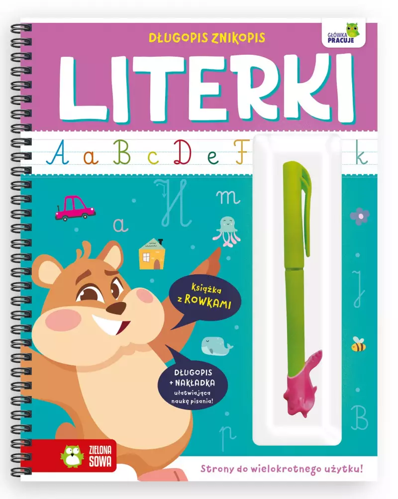 Długopis znikopis. Literki Długopis znikopis. Literki