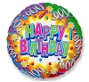 Balon foliowy Urodziny Happy Birthday 46 cm - zdjęcie