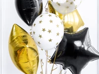 Balony 30cm, Gwiazdki, Pastel Pure White (1 op. / 6 szt.), zdjęcie 3