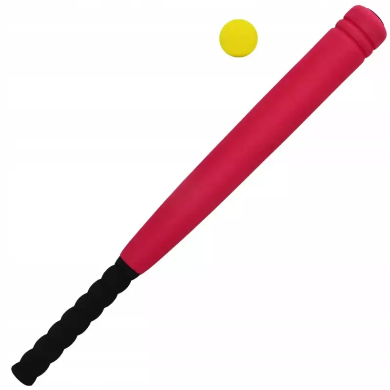 Kij do Baseballa Junior 54CM z Piłką Soft Czerwony Kij do Baseballa Junior 54CM z Piłką Soft Czerwony