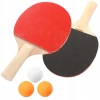 PALETKI RAKIETKI DO GRY W PING PONGA ZESTAW DO TENISA STOŁOWEGO + PIŁECZKI - zdjęcie
