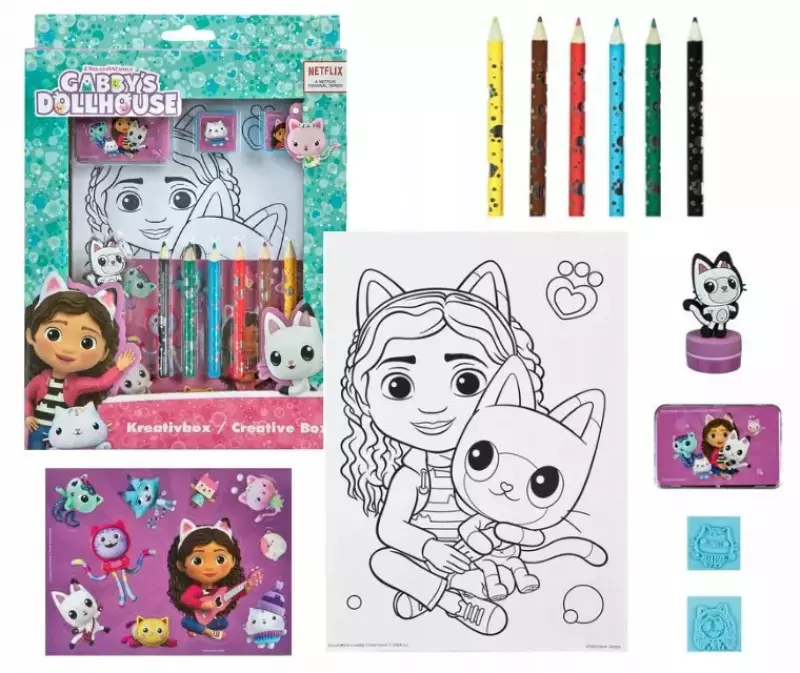 Zestaw kreatywny KOCI DOMEK GABI Kolorowanka