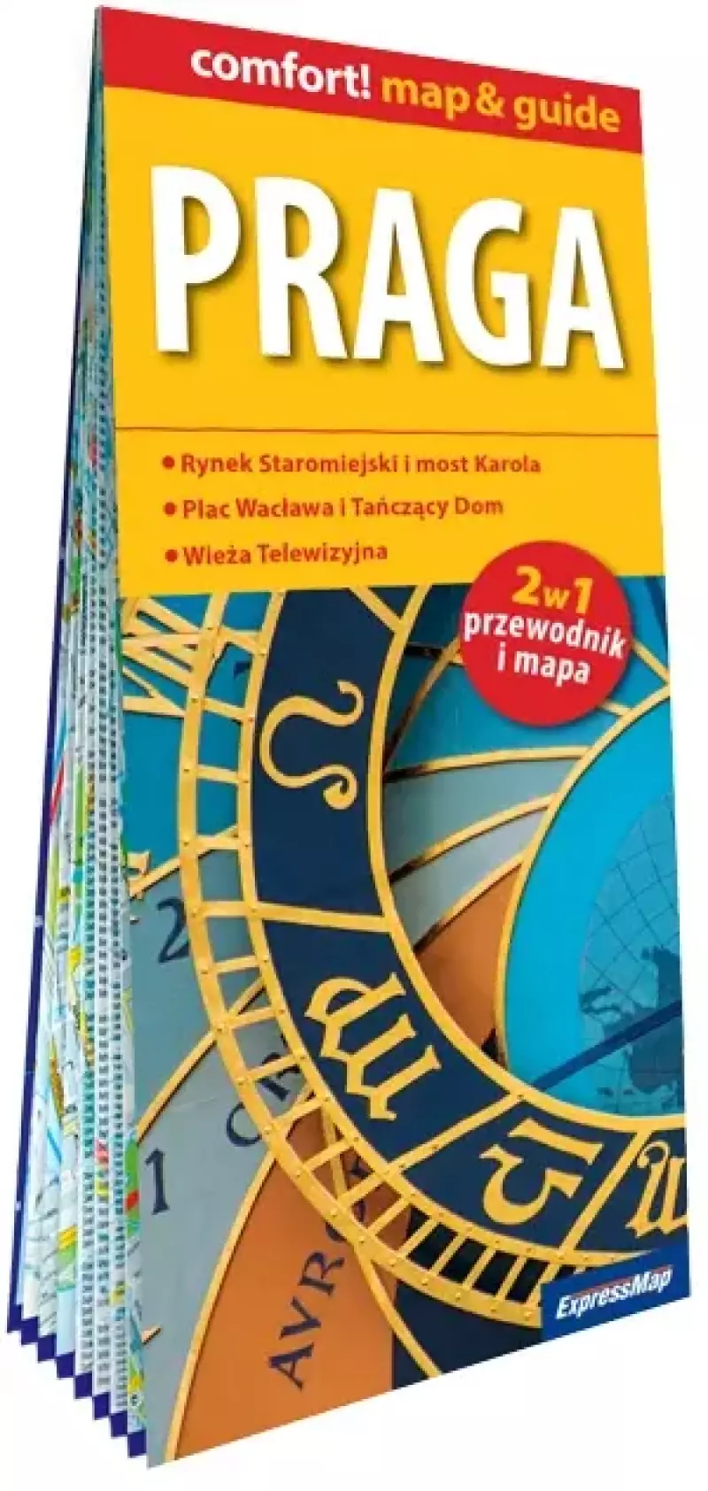 Praga laminowany przewodnik i mapa 2w1 Praga laminowany przewodnik i mapa 2w1