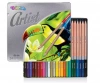 Kredki Colorino Artist. Ołówkowe, okrągłe w metalowym pudełku (24 sztuki) - zdjęcie
