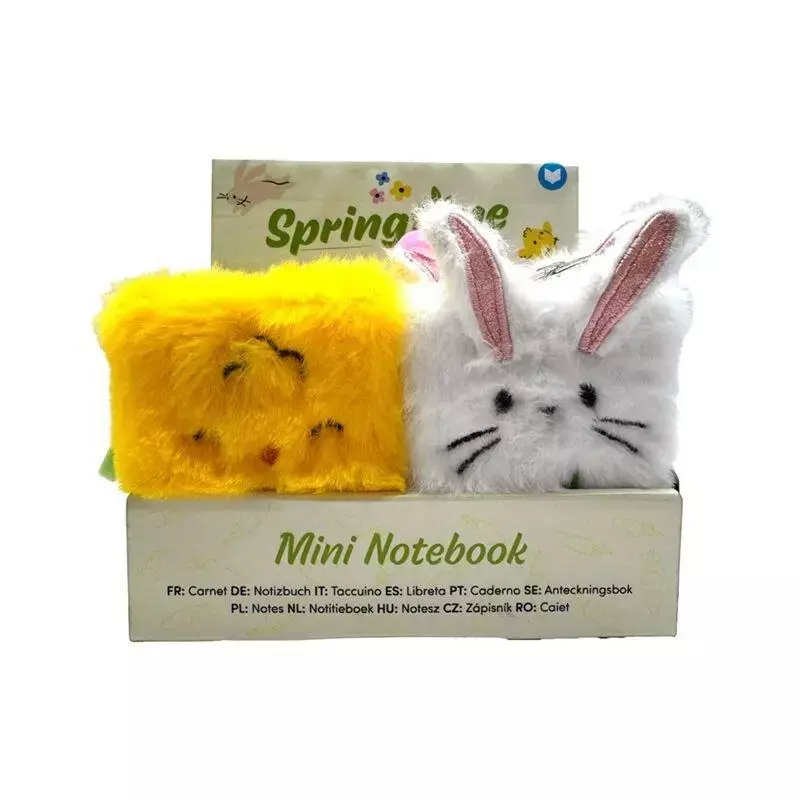 Mininotatnik A7 Wielkanocny pluszowy MIX