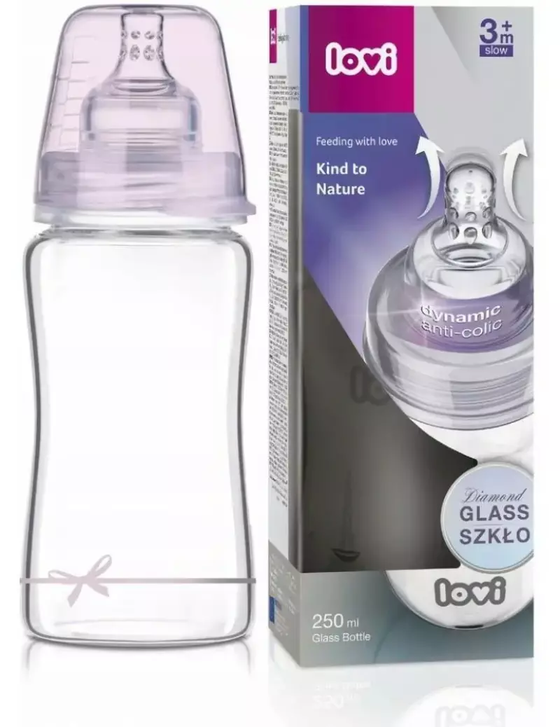 Lovi Butelka Szkl.diamond Glass 250ML Baby Shower Girl 74/204GIRL Lovi Butelka Szkl.diamond Glass 250ML Baby Shower Girl 74/204GIRL