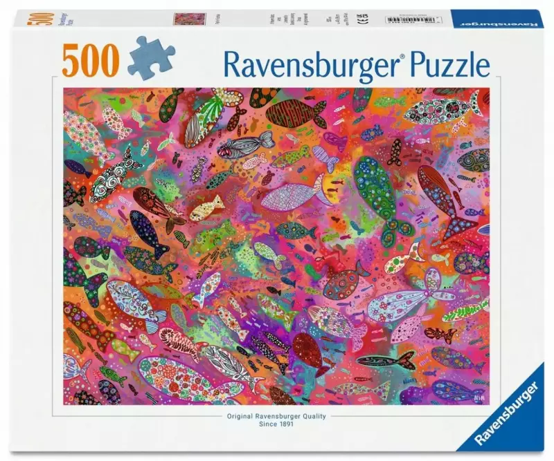 Puzzle 500 Fish in Fuchsia