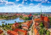 Puzzle 1000 elementów. Widok z lotu ptaka na Wrocław. Polska, zdjęcie 2