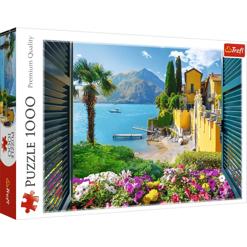 Puzzle 1000 elementów. Widok na jezioro Como Puzzle 1000 elementów. Widok na jezioro Como