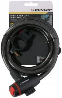 Zapięcie Rowerowe Dunlop Spiralne na Klucz 1.2x180CM, zdjęcie 3