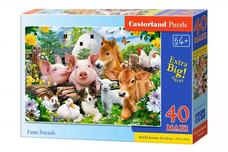 Puzzle maxi 40 elementów. Farm Friends