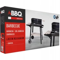 Grill Ogrodowy Wózek 83x45,5x86,5CM Czarny, zdjęcie 5