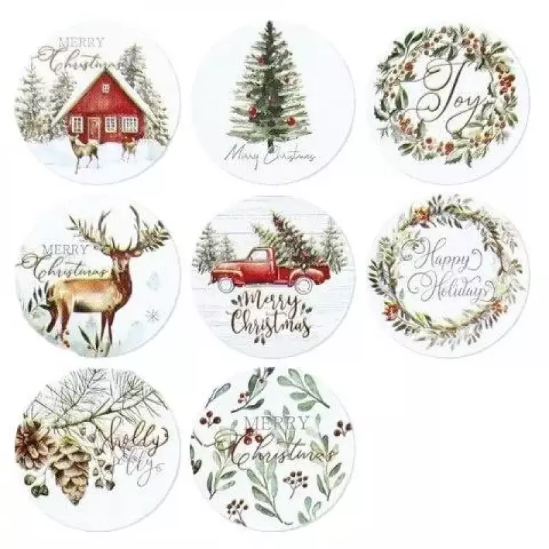 Naklejki papierowe na taśmie XMAX 25mm 500szt