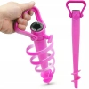 Baza Mocowanie do Parasola Plastikowe Wkręcane 37CM Różowe - zdjęcie
