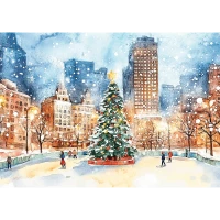 Puzzle 1000 elementów. Premium Plus Quality. Zimowa Kraina Czarów w Central Parku, zdjęcie 2