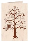 Karnet drewniany C6 + koperta Drzewo życia - zdjęcie